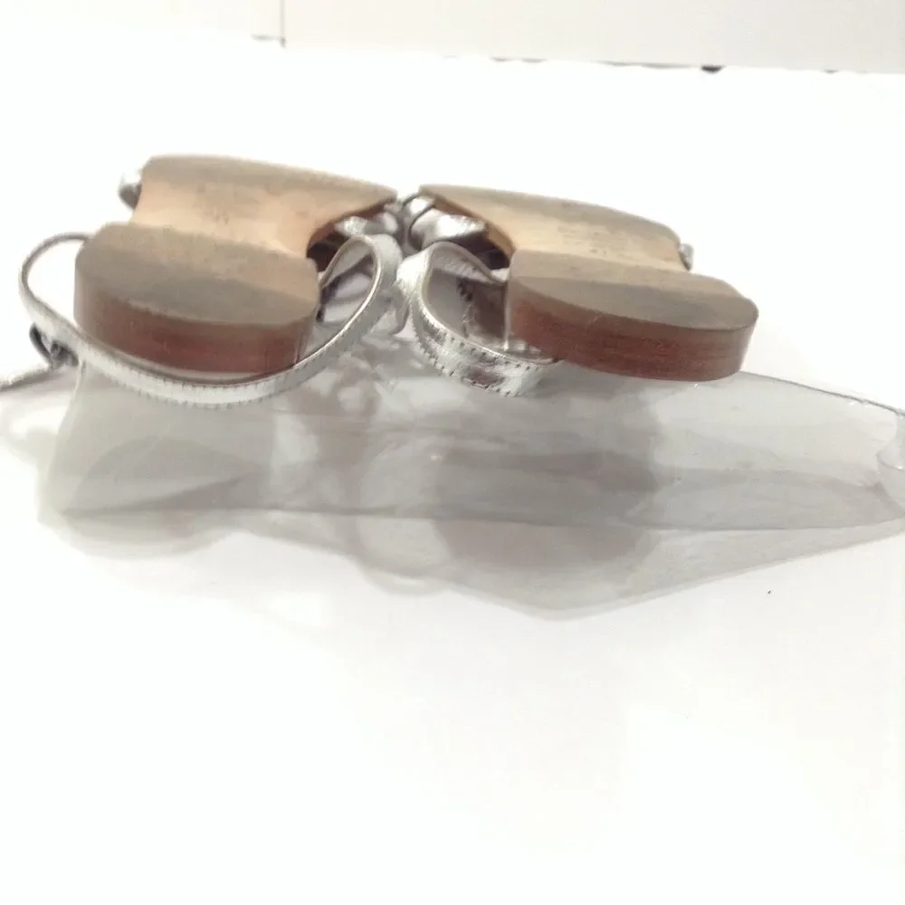 Boden Ankle Strap Gunmetal Bead Sandals Size 41